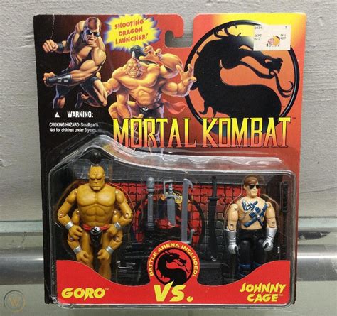 NEW Goro vs. Johnny Cage Mortal Kombat 2-Pack Hasbro 1994 Brand New On Card | #1727253775