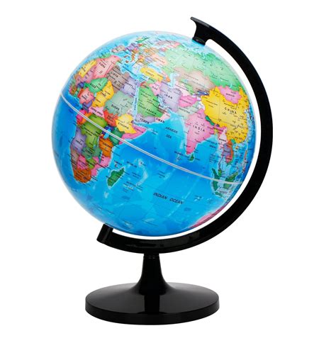 Exerz 12" World Globe - Political Map Educational Globe - DIY Self ...