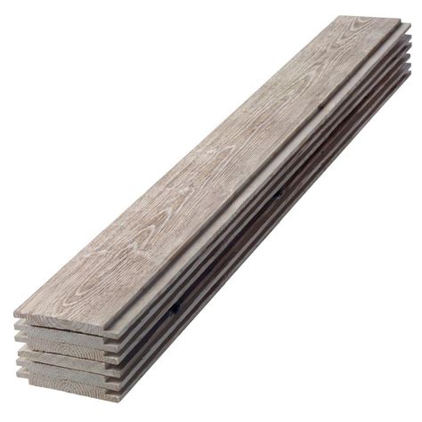 1 in. x 6 in. x 8 ft. Barn Wood Gray Shiplap Pine Board (6-Pack)-251201 ...