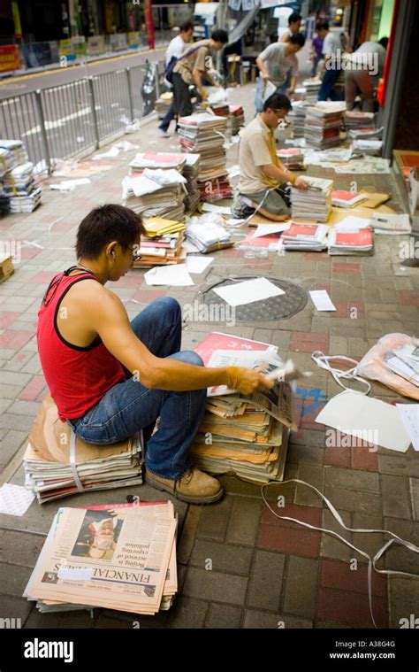 Newspaper vendors, Hong Kong Stock Photo - Alamy