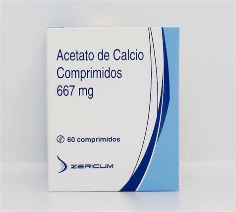 Acetato de Calcio 667 mg x 60 comprimidos "Ley Cenabast"