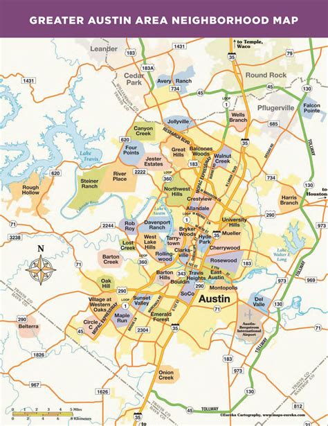 Map Of Austin And Surrounding Areas - Map Images