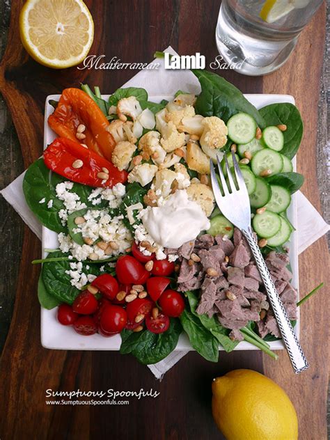 Mediterranean Lamb Salad | Sumptuous Spoonfuls