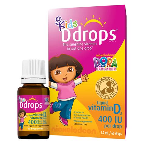 Kids Ddrops® Liquid Vitamin D3 Vitamin Supplement, 400 IU | Walmart Canada