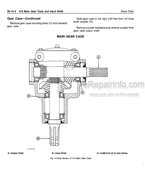 John Deere 410 510 Technical Manual Round Baler TM1194