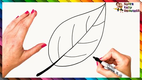 How To Draw A Leaf Step By Step Leaf Drawing Easy