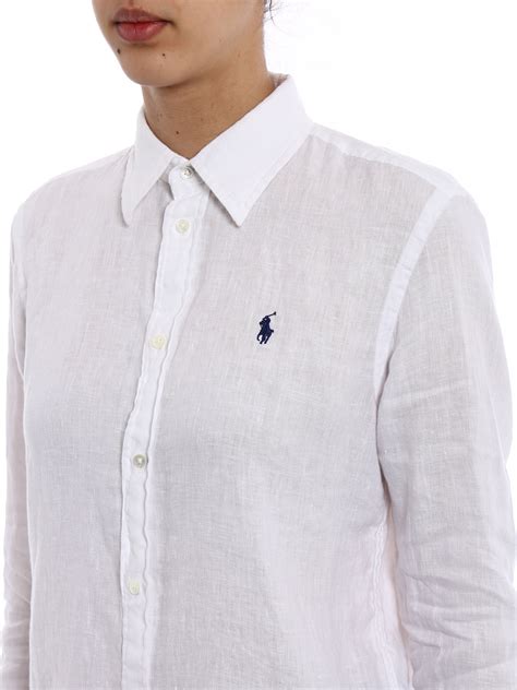 Shirts Polo Ralph Lauren - White linen shirt - 211697461001 | iKRIX.com