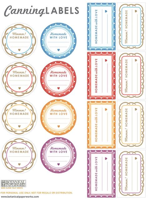 Free Printable Mason Jar Labels Template - Printable Templates