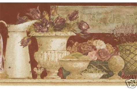 Country French Floral Shelf Kitchen Wallpaper Border | eBay | SHABBY ...