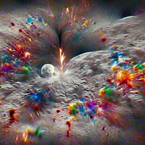 Exploding Moon - AI Generated Artwork - NightCafe Creator