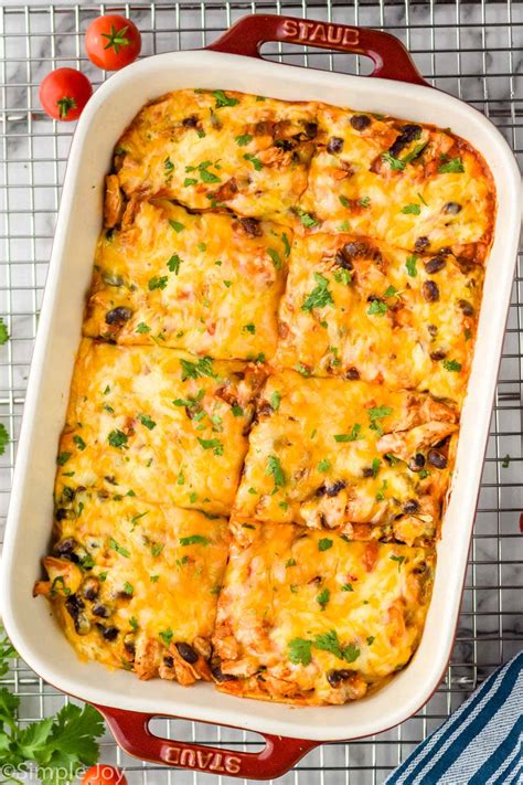 Chicken Enchilada Casserole - Simple Joy