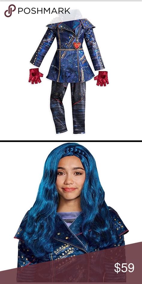 Disney Evie Costume and Wig with Necklace | Evie costume, Costumes ...