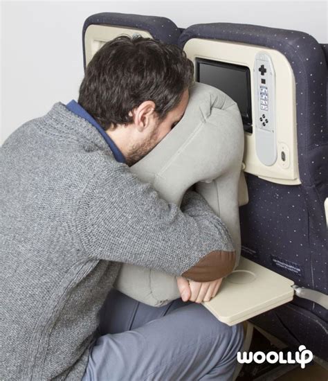 Woollip: An Inflatable Travel Pillow For Sleeping On Planes