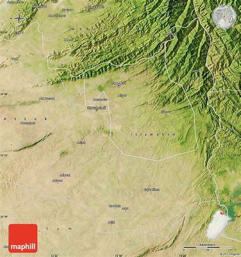 Satellite Map of Rawalpindi