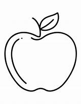 Printable Apple Coloring Page  Fall Color Sheet Toddler sketch template