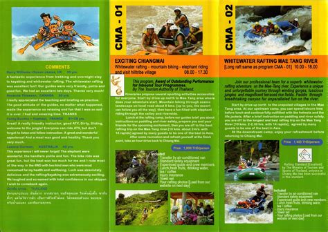 Chiang Mai Adventure White Water Rafting (Thailand) - Brochures ...