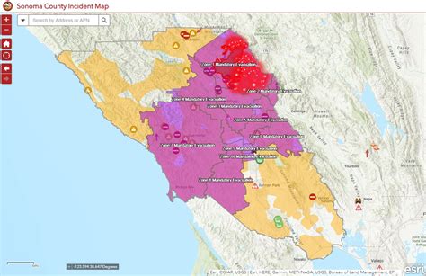 Napa Fire Evacuation Map