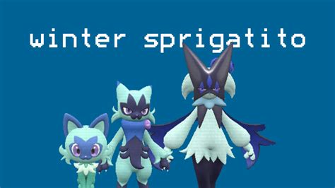 Winter Style Shiny Sprigatito Line [Pokemon Scarlet & Violet] [Mods]