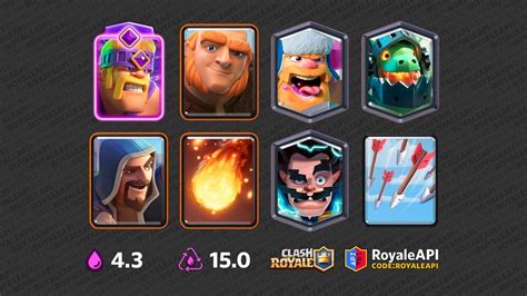 Giant Double Wizards ID - Arrows, Barbarians, Electro Wizard, Fireball, Giant, Inferno Dragon ...