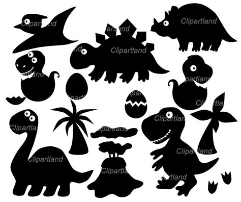 INSTANT Download. Dinosaur Silhouette Svg Cut File and Clip Art ...