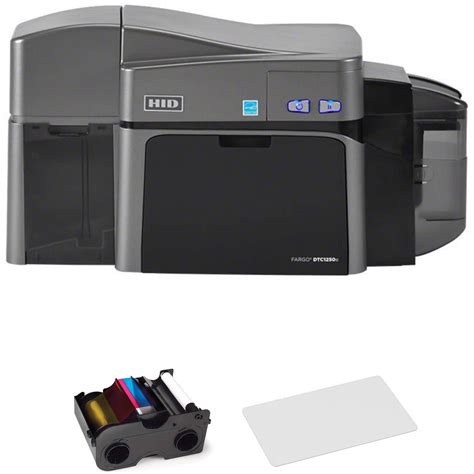 Fargo DTC1250e Dual-Sided ID Card Printer with YMCKO Ribbon and