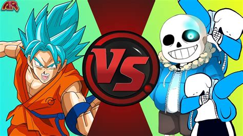 GOKU vs SANS! (Dragon Ball Z vs Undertale) Cartoon Fight Club Bonus Episode 5 - YouTube