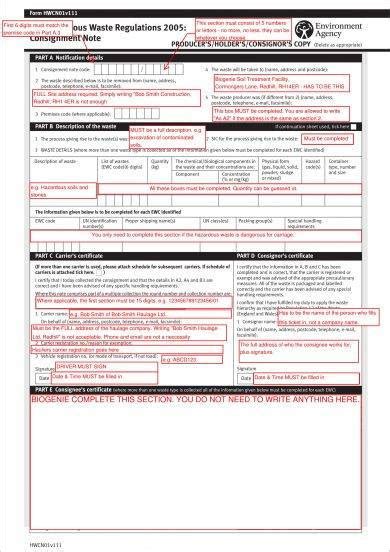 Consignment Note - 9+ Examples, Format, Pdf, Tips