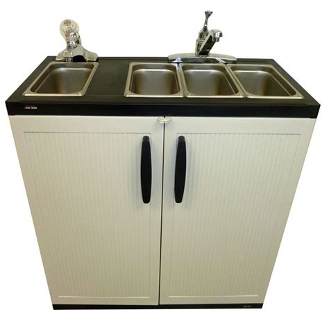 Portable 4 Compartment Sink | Portable sink, Portable kitchen, Outdoor sinks