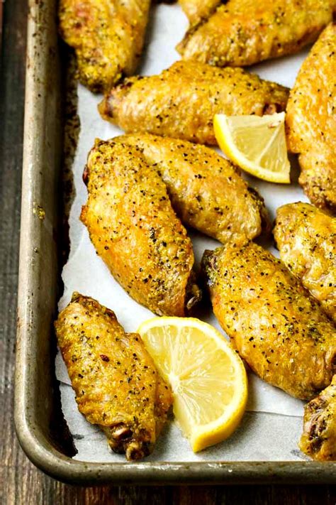 Crispy Baked Lemon Pepper Chicken Wings | Splendor Garden