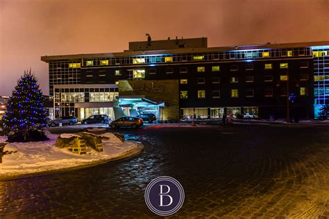 Inn at the Forks Hotel at night - Derek Bogdan Photography