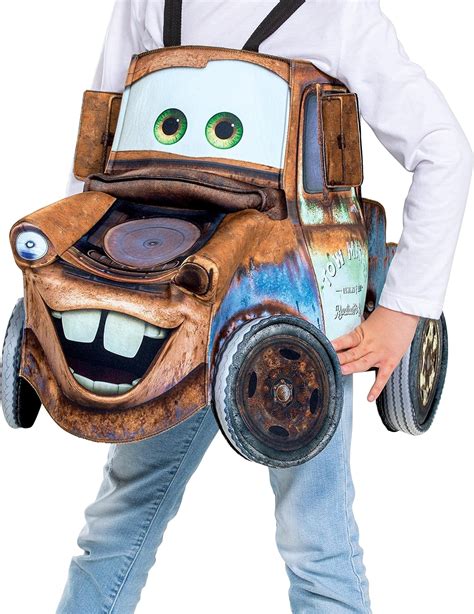Tow Mater Costume, Official Disney Cars Costume for Kids, 3D Foam Halloween Costume - Funtober