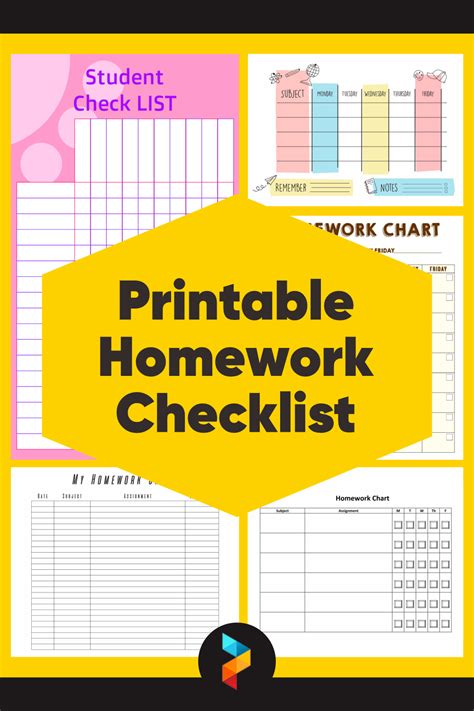 Homework Checklist - 15 Free PDF Printables | Printablee