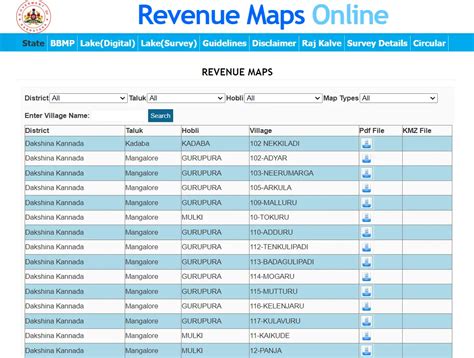 SSLR - Revenue Maps Online (Cadastral Map) Land Survey Maps Karnataka - BBMP (Service 3)