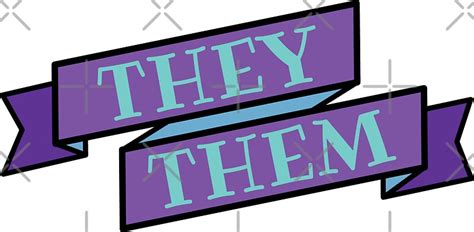 "they/them pronouns" Stickers by zellerpress | Redbubble