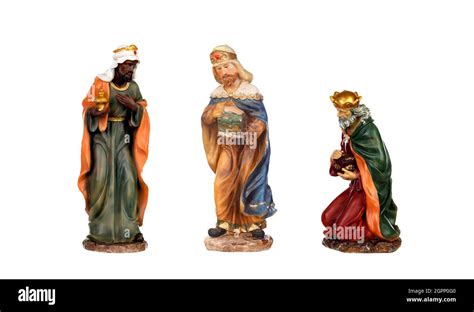 Isolated nativity scene; the three wise men Stock Photo - Alamy