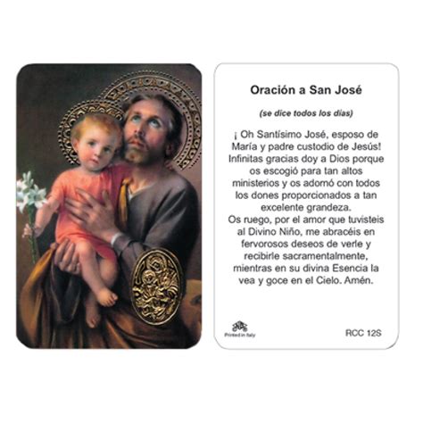 RCC ST JOSEPH PRAYER CARD SPANISH 25/PKG - San Francis