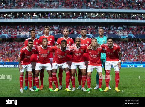 September 06, 2022. Lisbon, Portugal. Benfica starting team for the ...