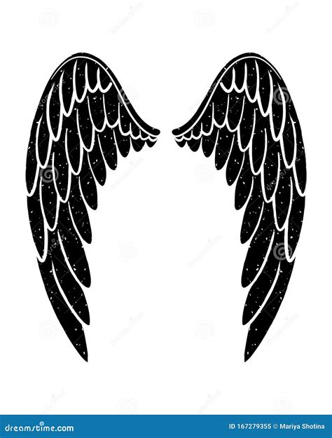 Simple Angel Wings Silhouette