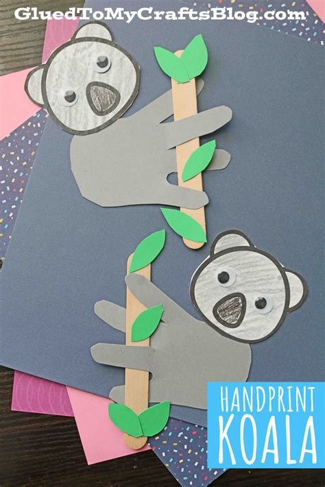 Handprint Koala On Eucalyptus Tree Craft