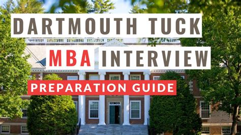 Ace Your MBA Interview at the Tuck School of Business