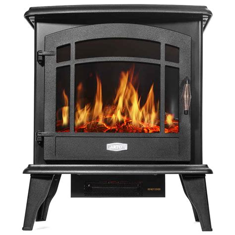 Barton 1500W Electric Stove Heater Infrared Quartz Fireplace 3D Flame ...