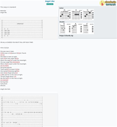 Chord: Angel Like - tab, song lyric, sheet, guitar, ukulele | chords.vip