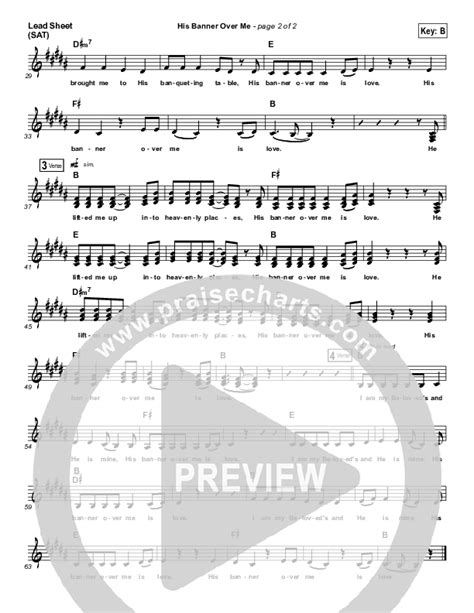 His Banner Over Me Sheet Music PDF (Christy Nockels) - PraiseCharts