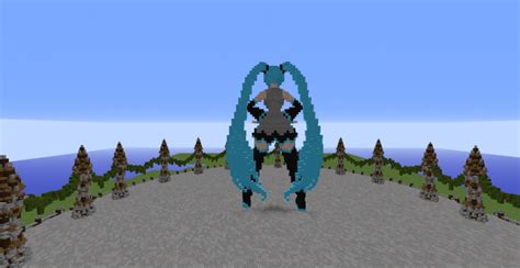 Hatsune Miku Statue Minecraft Map