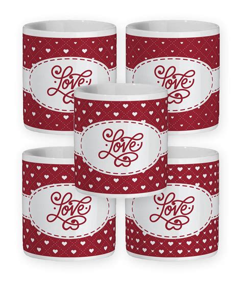 5x Valentine's Love Mug Designs, Love Sublimation Mug Design, Love Printable Mug Design ...