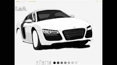 Drawing Audi R8 with Apple Pencil - YouTube