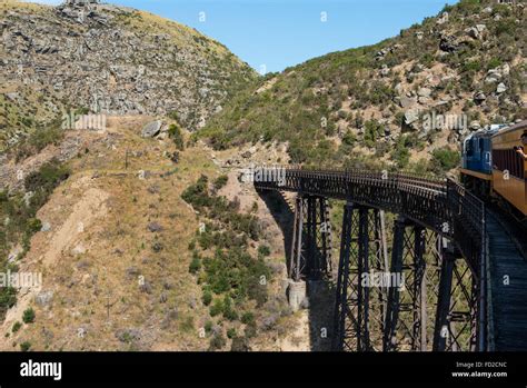 New Zealand, Dunedin, Dunedin Railways Taieri Gorge scenic train Stock Photo - Alamy