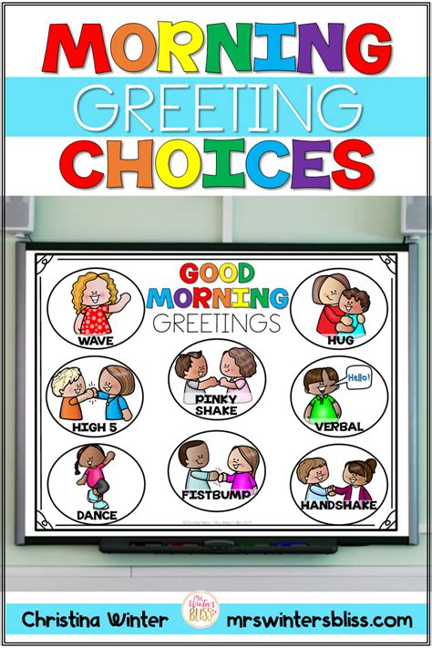 Morning Greeting Choices Signs | Morning greeting, Classroom signs, Prek classroom