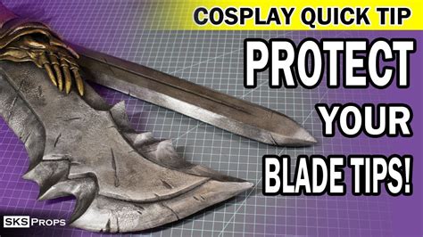 How to Protect The Tips of your Cosplay Foam Weapons using Superglue - YouTube