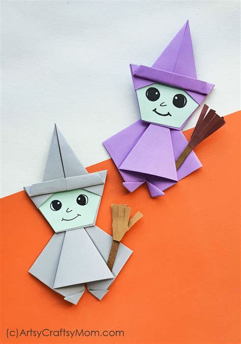 Easy Origami Witch Craft For Kids | Halloween Craft